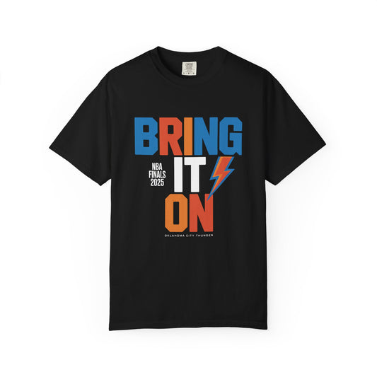 NBA Finals 2025 Unisex Garment-Dyed T-Shirt, Casual Sports Tees, Game Day Outfit, Fan Apparel, Comfortable Everyday Wear