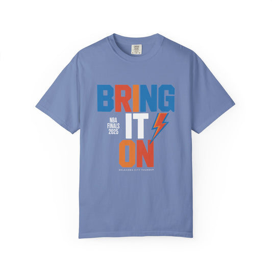 NBA Finals 2025 Unisex Garment-Dyed T-Shirt, Casual Sports Tees, Game Day Outfit, Fan Apparel, Comfortable Everyday Wear