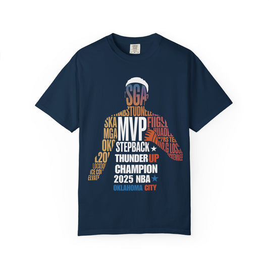 SGA - Shai Gilgeous-Alexander, NBA MVP, 2025 Unisex Garment-Dyed T-Shirt, Casual Sports Tees, Game Day Outfit, Fan Apparel